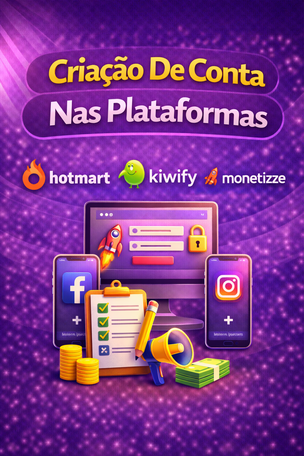 Criação de conta e plataformas digitais